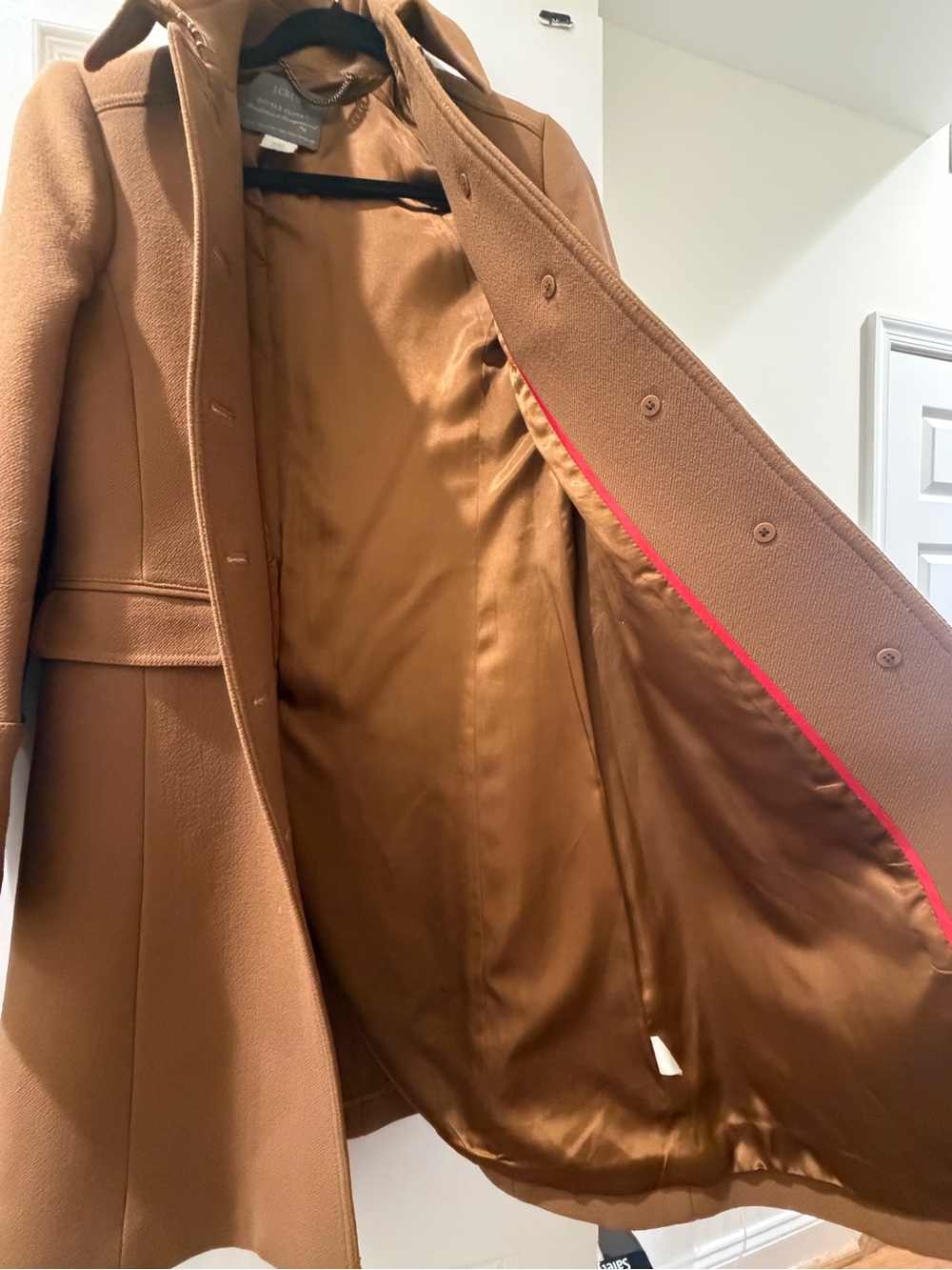 J. Crew Camel Single-Breasted Wool Pea Coat - Picture 3 of 3